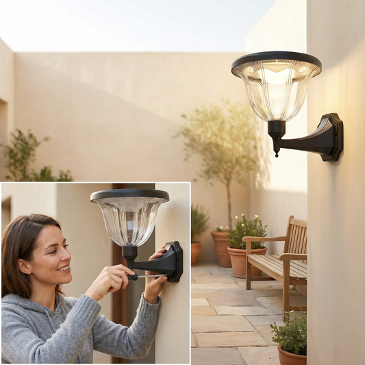 Perfect for patios, gardens, fences, walkways, and garages, providing reliable solar-powered outdoor lighting.